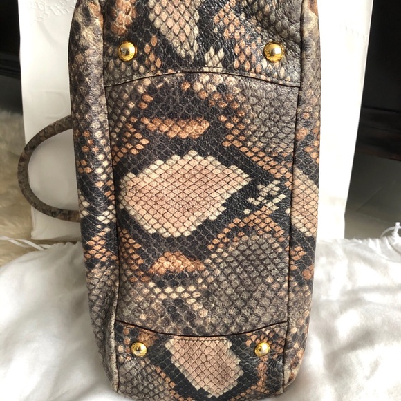 Authentic Prada Natural Snake Print Cervo Luxe Bag - Picture 3 of 6